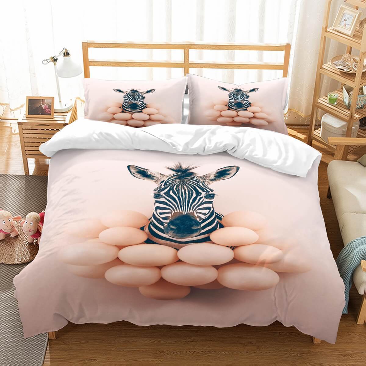 3D Customize Zebra et Bedroomet Bed3D Customized Duvet Cover Bedding Sets