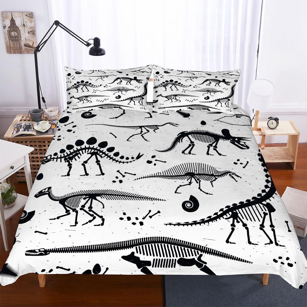 3D Digital Printing Lost World Jurassic Park Dinosaur Pattern Variousizes 3 Pieces3D Customized Duvet Cover Bedding Sets