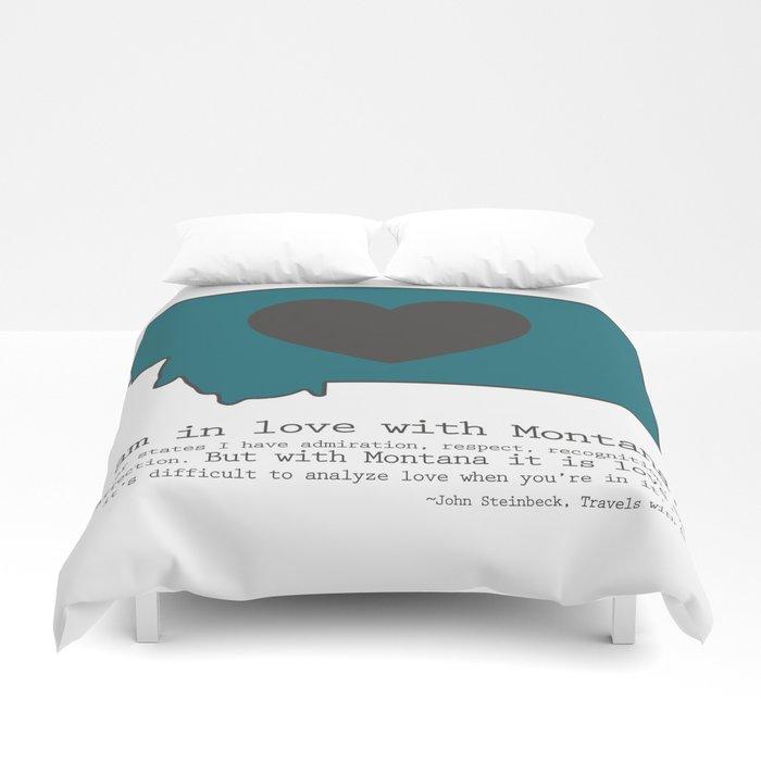 3D ‘I am in love with Montana’ – teal Duvet Cover Bedding Sets
