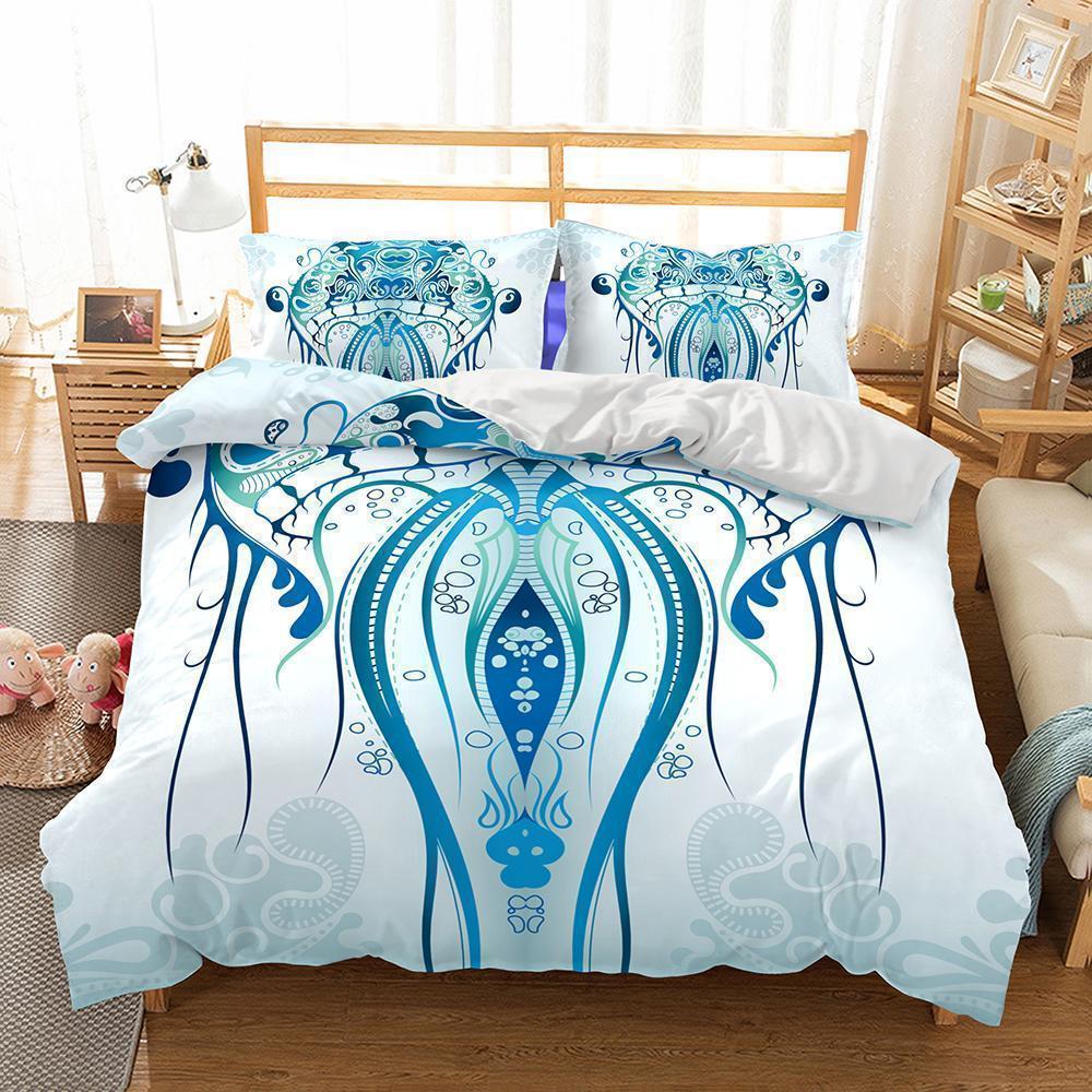 3D Naturalcenery Jellyfish Printed Twinize Bedroom Pillows Kids 3d hes3D Customized Duvet Cover Bedding Sets