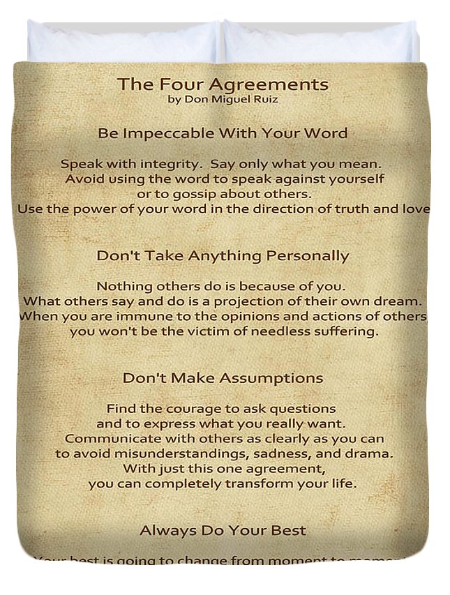 41- The Four Agreements 3D Customized Duvet Cover Bedding Sets
