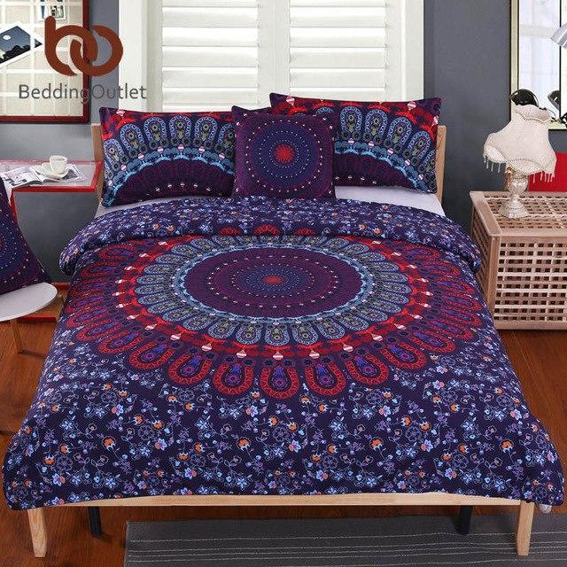 5pcs Bed in a Bag Floral Queenize Mandala Pattern Boho Luxury et 2015 Hot3D Customized Duvet Cover Bedding Sets