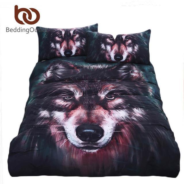 5pcs Bed in a Bag Wolf 3d Aniaml Printed Bed Cover Twin Full Queen King Home Textiles3D Customized Duvet Cover Bedding Sets