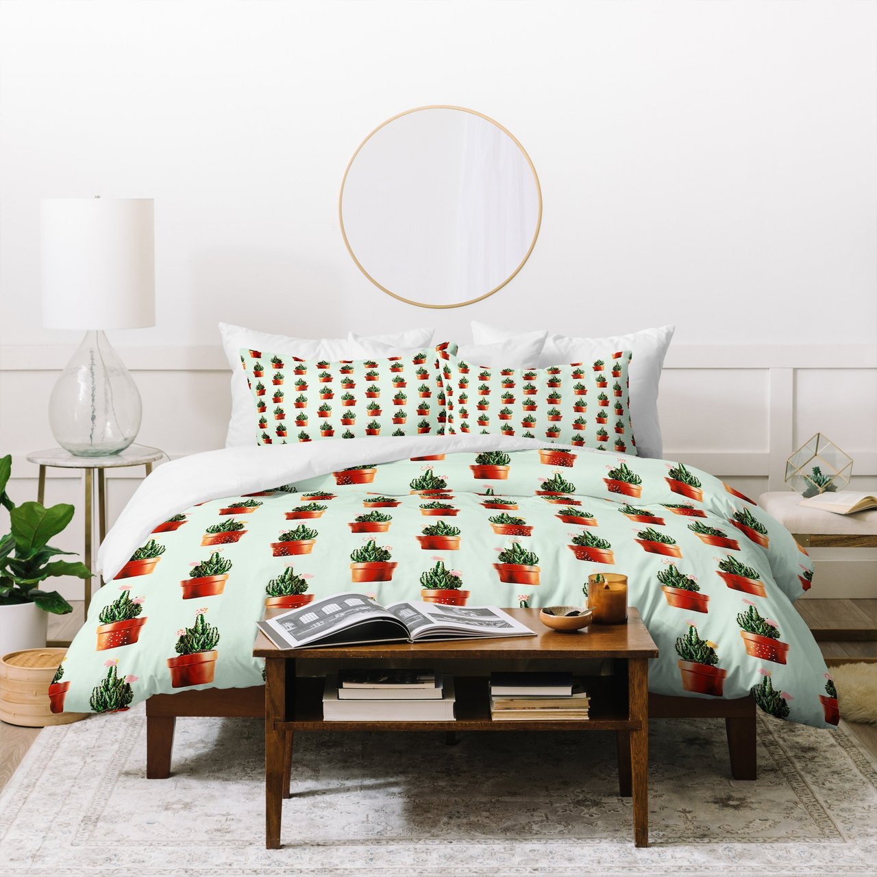 83 Oranges Cactus Pots Duvet Cover