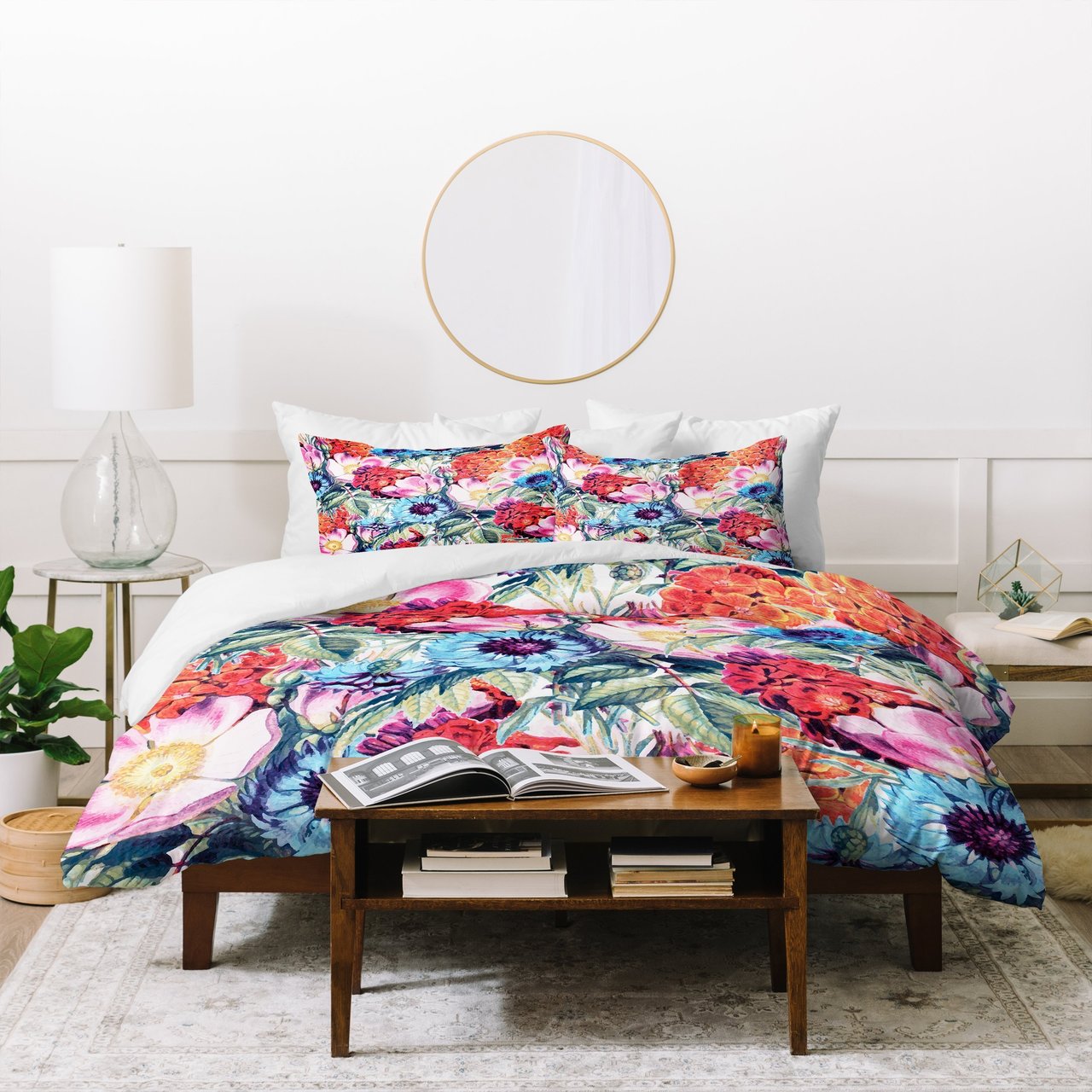 83 Oranges Neon Bloom Duvet Cover