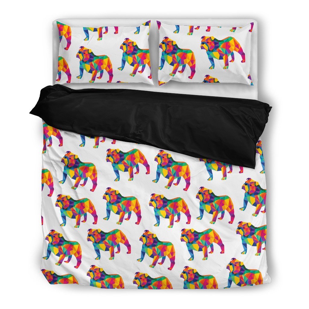 Abstract Bulldog 3D Customized Duvet Cover Bedding Sets