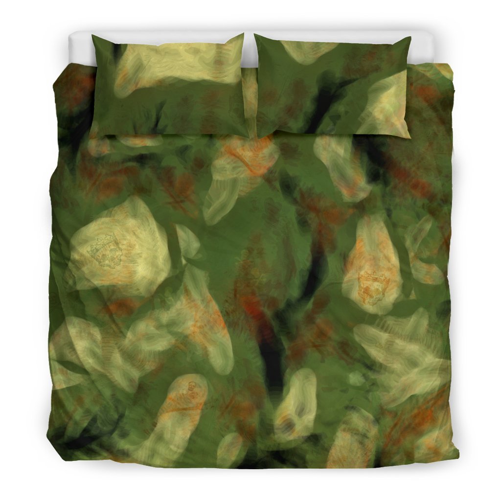 Abstract Camo with Hiddenkulls3D Customized Duvet Cover Bedding Sets