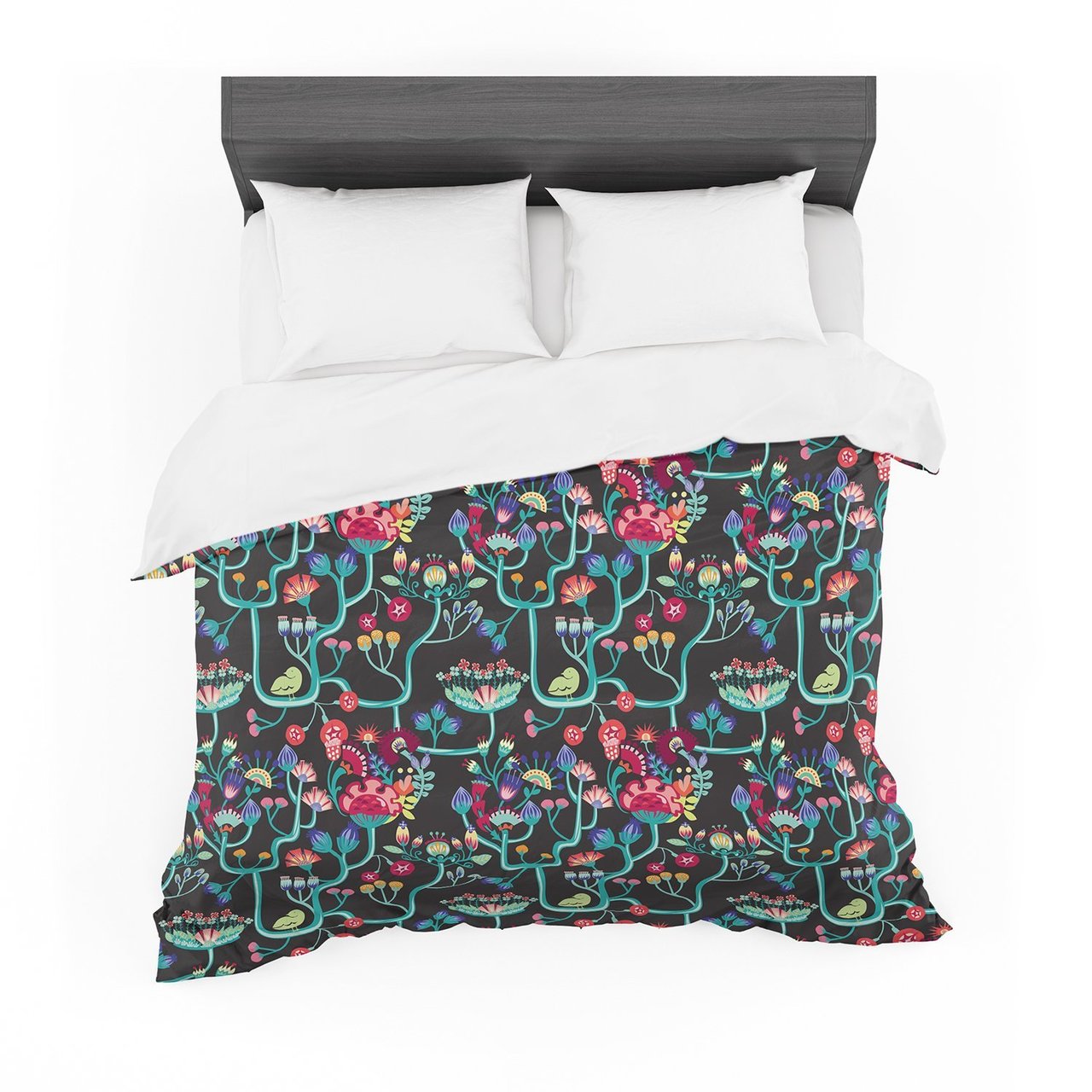 Agneschugardt ‘Antique Folk’ Rainbow Black Featherweight 3D Customized Duvet Cover Bedding Sets