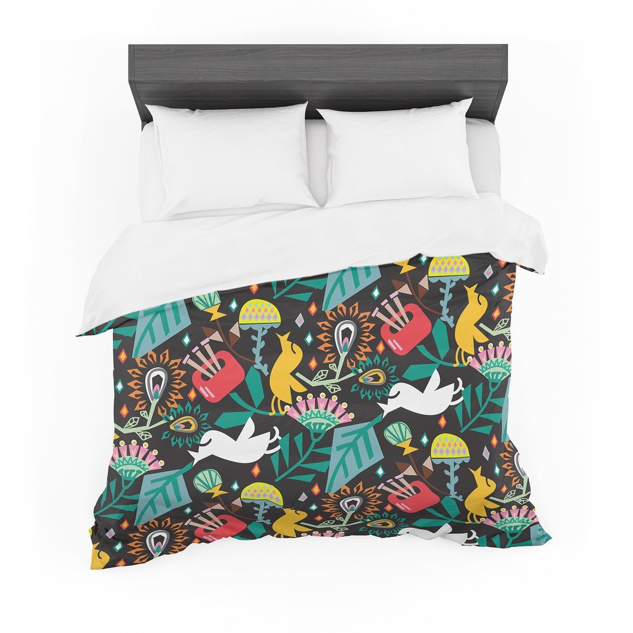 Agneschugardt ‘Folk Fusion’ Rainbow Abstract Featherweight3D Customized Duvet Cover Bedding Sets