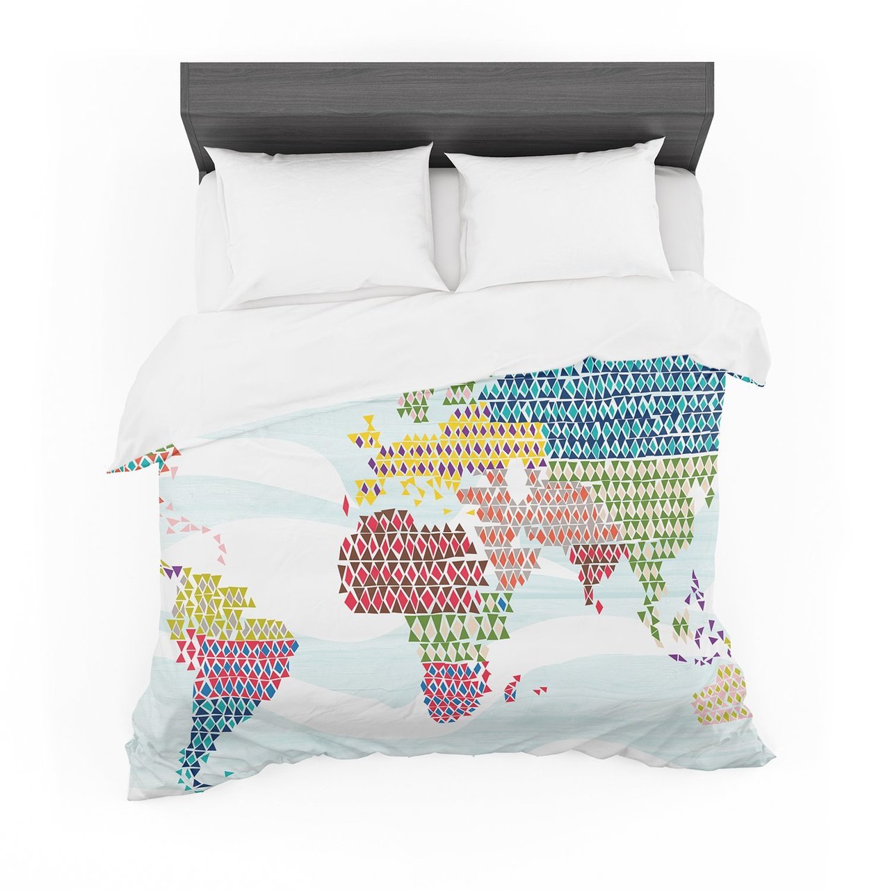 Agneschugardt ‘Geo Map’ Abstract Featherweight3D Customized Duvet Cover Bedding Sets
