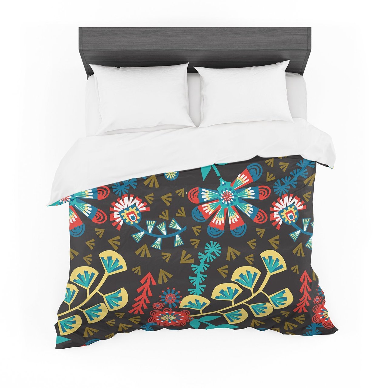 Agneschugardt ‘Wycinanka’ Black Abstract Featherweight3D Customized Duvet Cover Bedding Sets