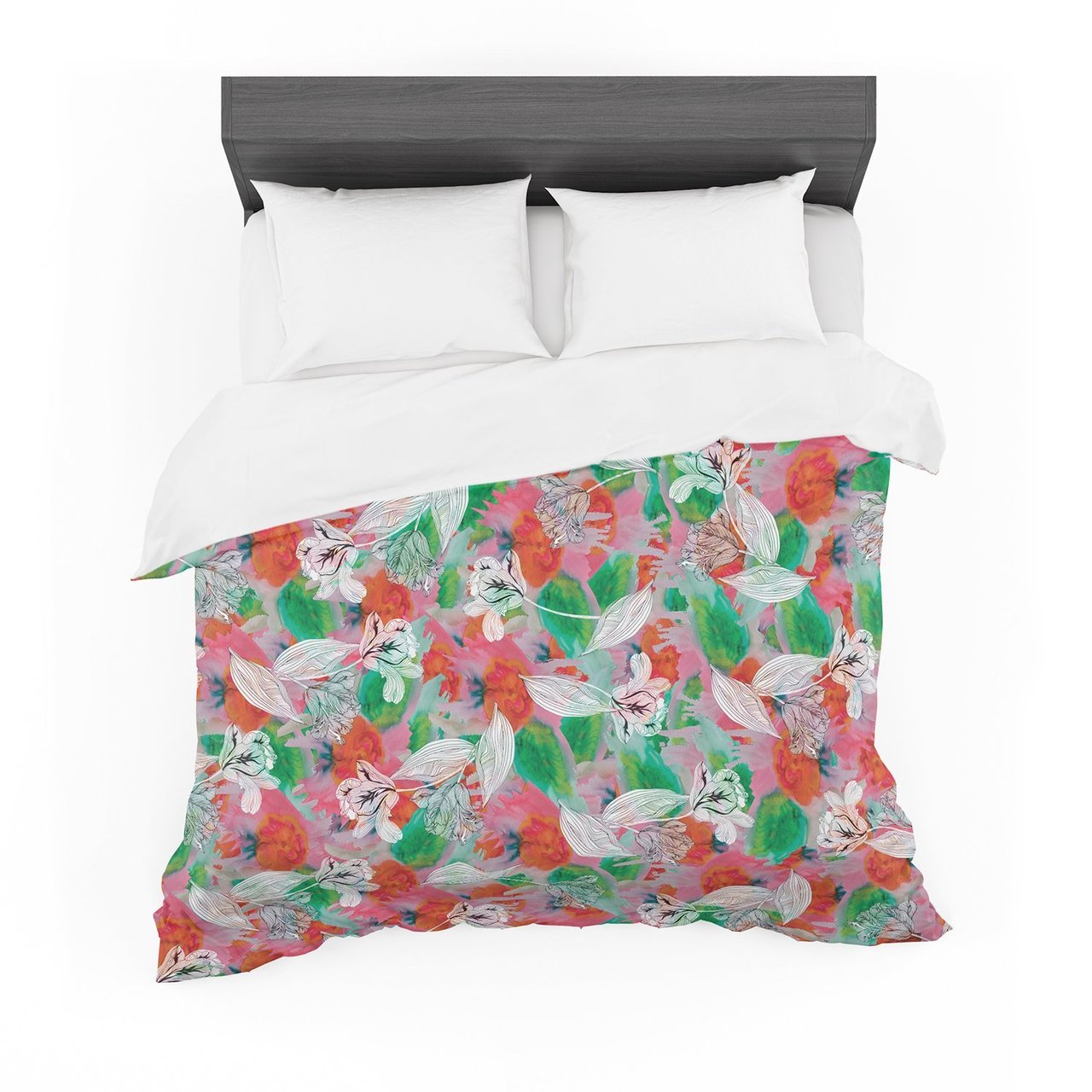 Akwaflorell ‘Flying Tulips’ Red Green Featherweight3D Customized Duvet Cover Bedding Sets