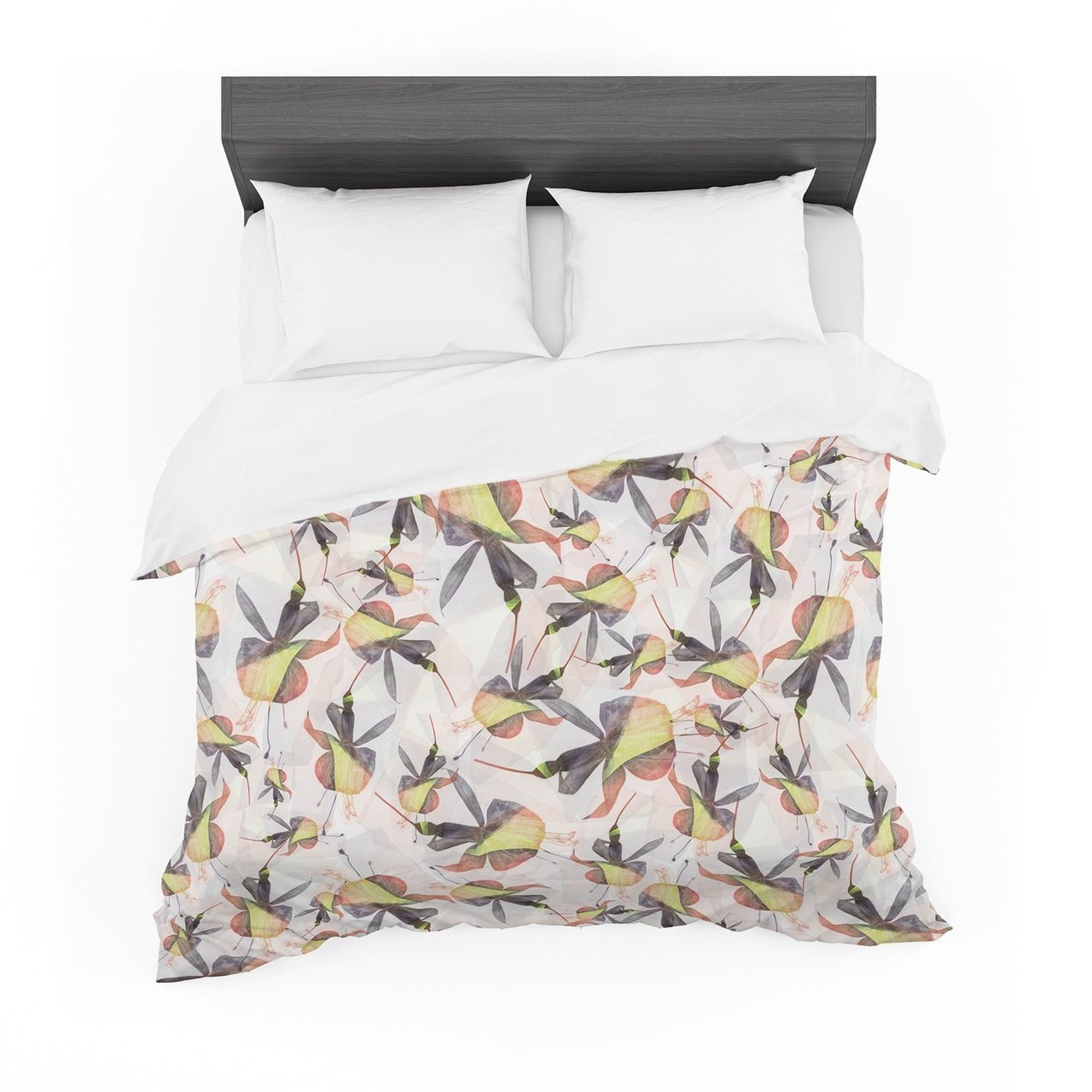 Akwaflorell ‘Fuchsia on the Wind’ Yellow Featherweight3D Customized Duvet Cover Bedding Sets