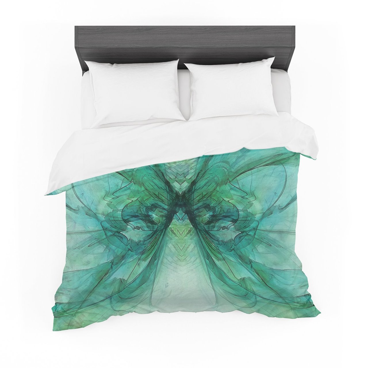 Alison Coxon ‘Butterfly Blue’ Green Black Featherweight3D Customized Duvet Cover Bedding Sets