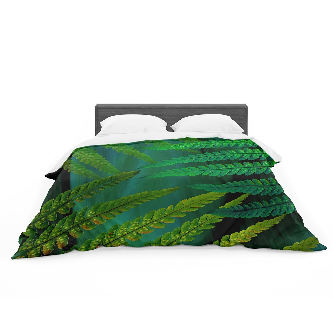 Alison Coxon ‘Forest Fern Green’ Plant Featherweight3D Customized Duvet Cover Bedding Sets