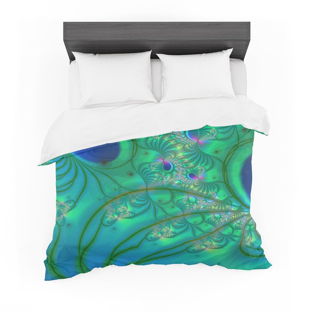 Alison Coxon ‘Fractal Turquoise’ Featherweight3D Customized Duvet Cover Bedding Sets
