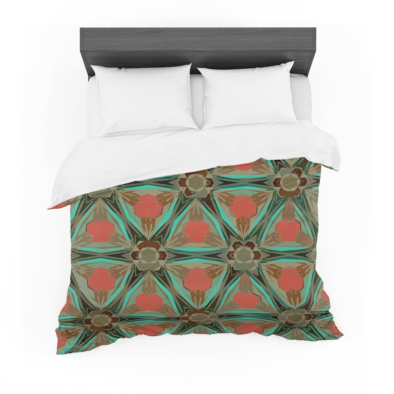 Alison Coxon ‘Moorish Earth’ Teal Orange Featherweight3D Customized Duvet Cover Bedding Sets