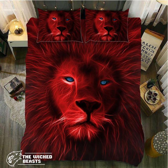 All Red Lion3D Customized Duvet Cover Bedding Sets