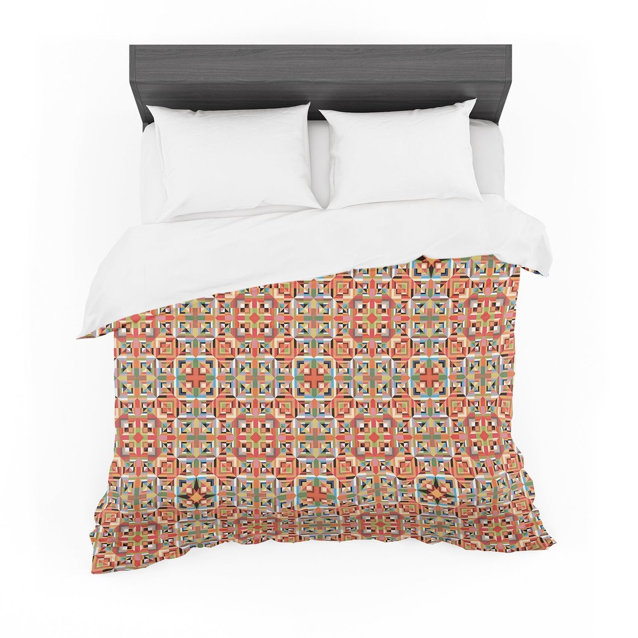 Allisonoupcoff ‘Henson’ Orange Green Featherweight3D Customized Duvet Cover Bedding Sets