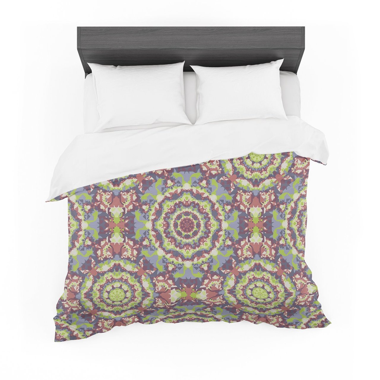 Allisonoupcoff ‘Plum Lace’ Green Purple Featherweight3D Customized Duvet Cover Bedding Sets