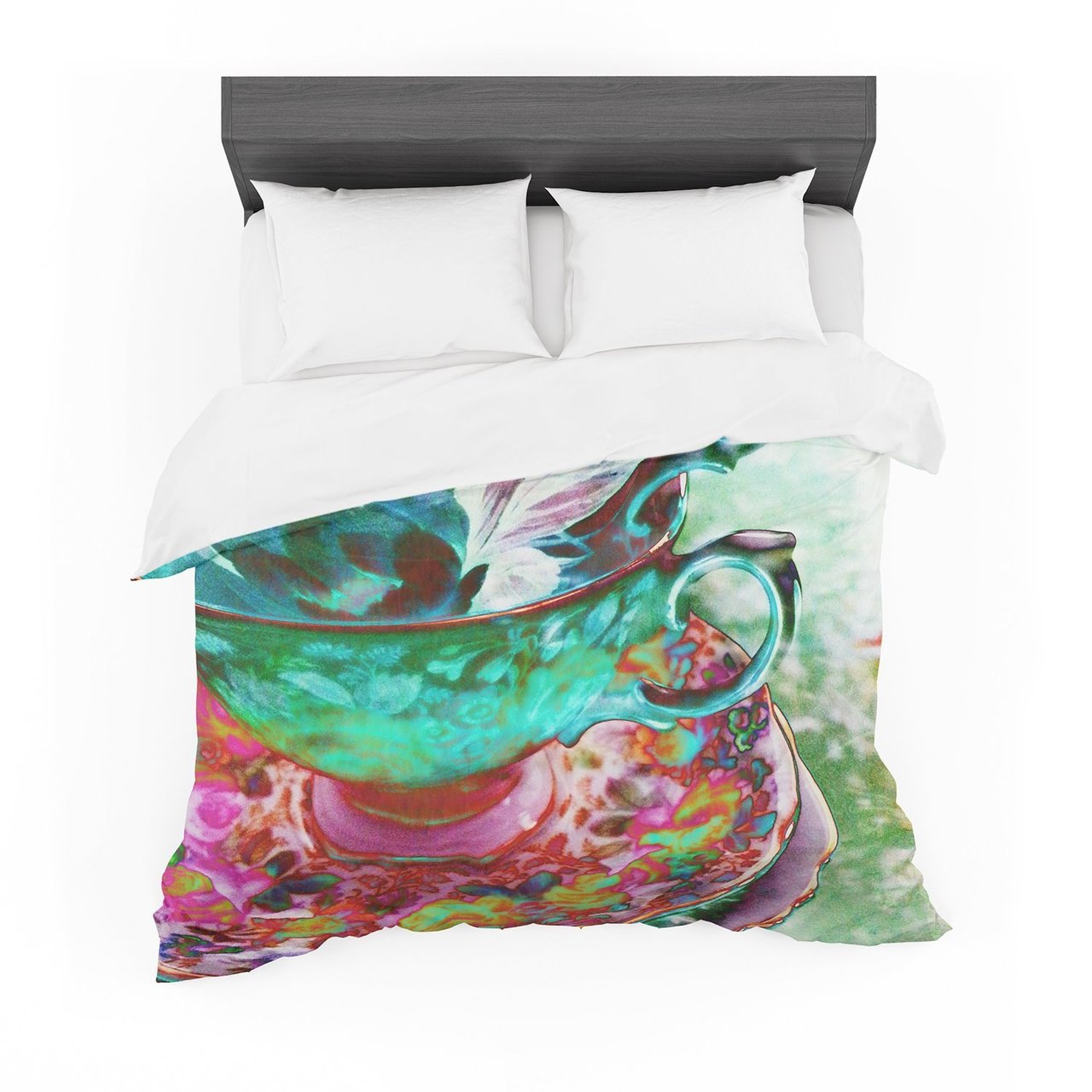 alyZen Moonshadow ‘Mad Hatters TParty IV’ Green Pink Featherweight3D Customized Duvet Cover Bedding Sets