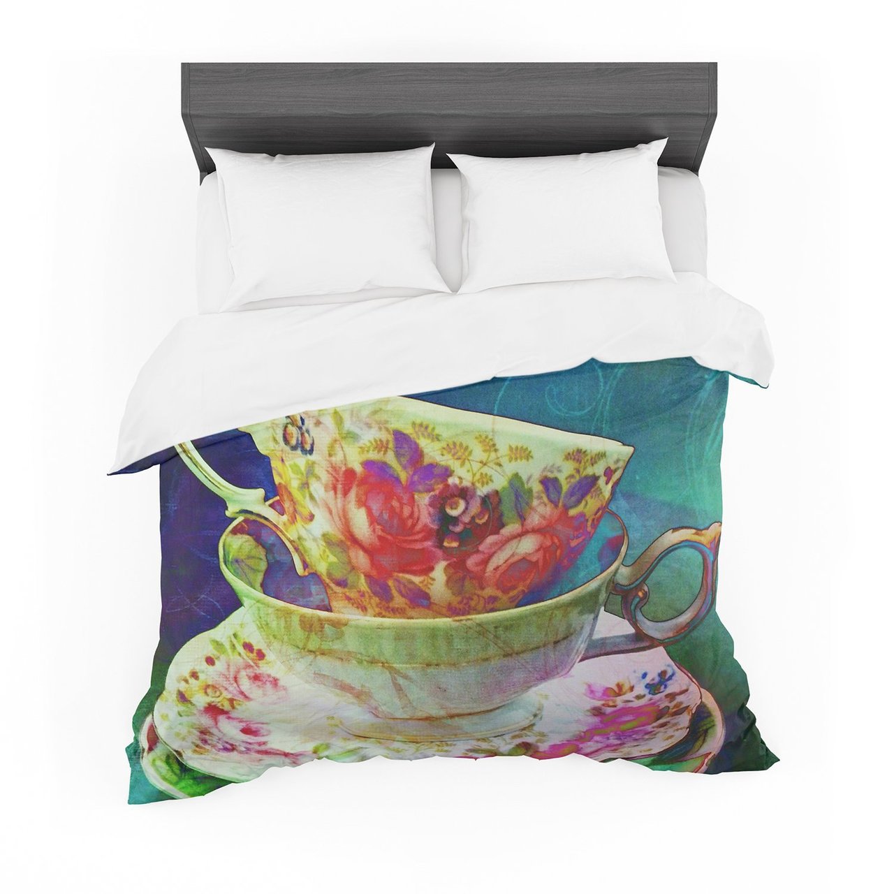alyZen Moonshadow ‘Mad Hatters TParty V’ Yellow Green Featherweight3D Customized Duvet Cover Bedding Sets