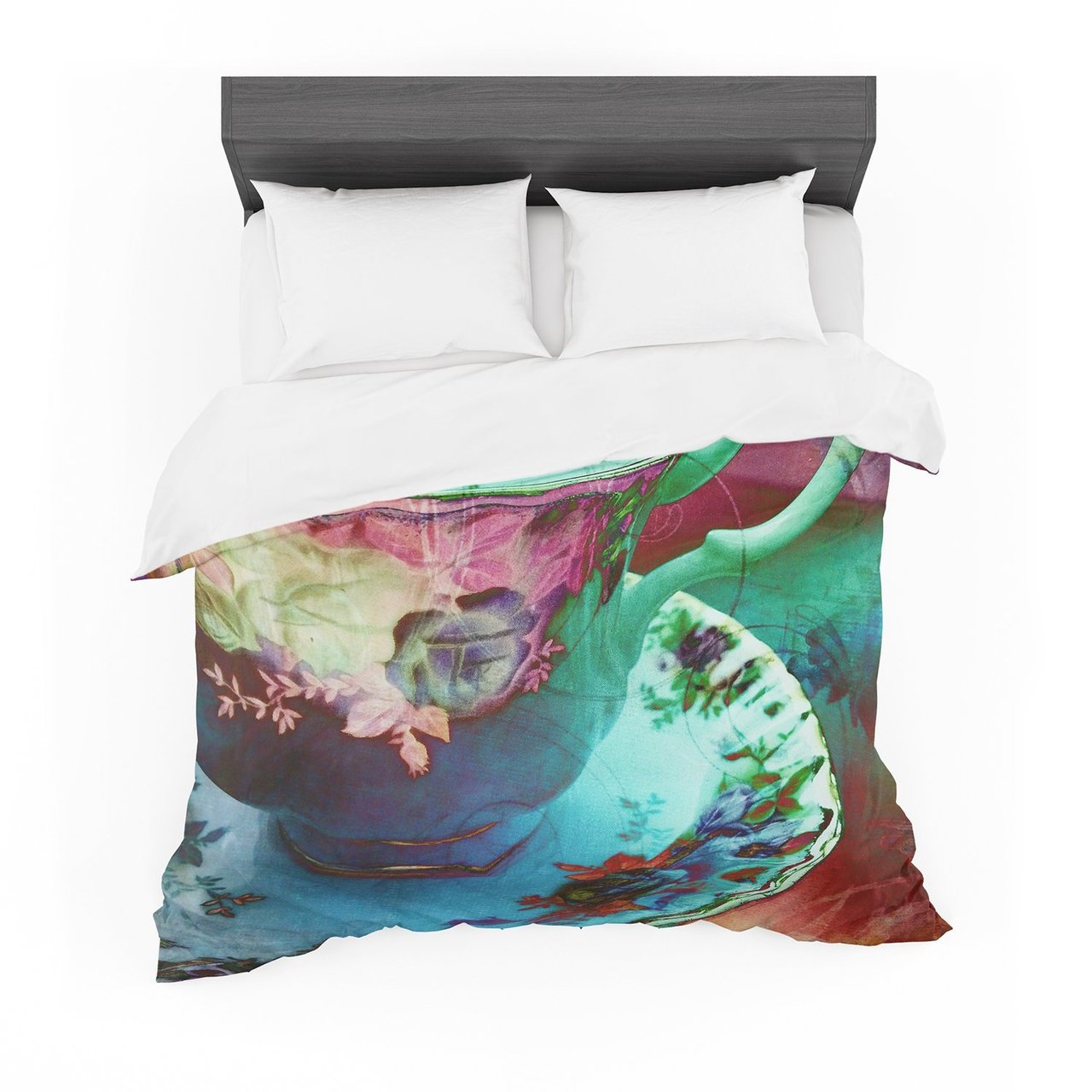 alyZen Moonshadow ‘Mad Hatters TParty VI’ Teal Pink Featherweight3D Customized Duvet Cover Bedding Sets