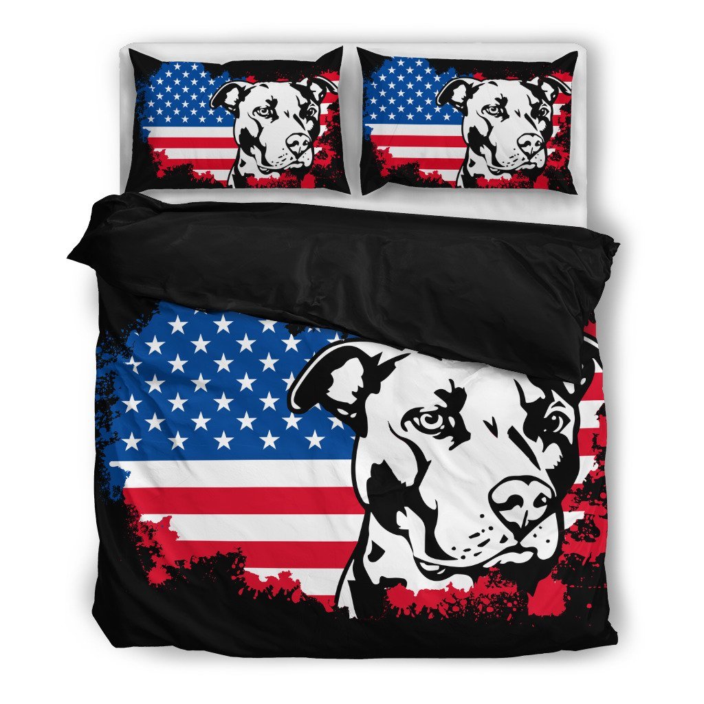 American Pit Bull 3D Customized Duvet Cover Bedding Sets