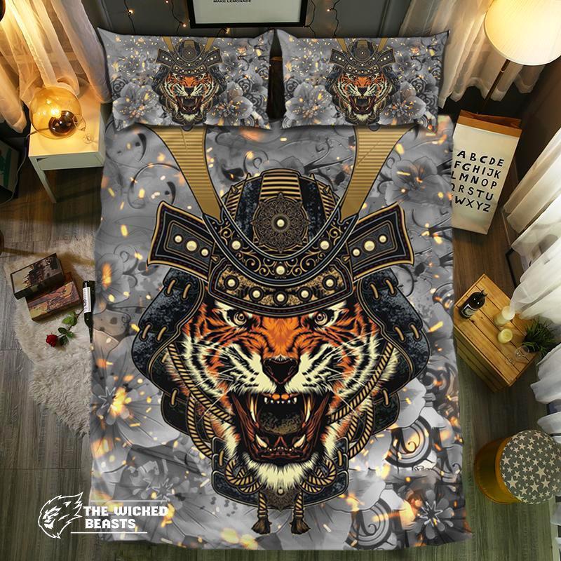 amurai Mask Tiger3D Customized Duvet Cover Bedding Sets