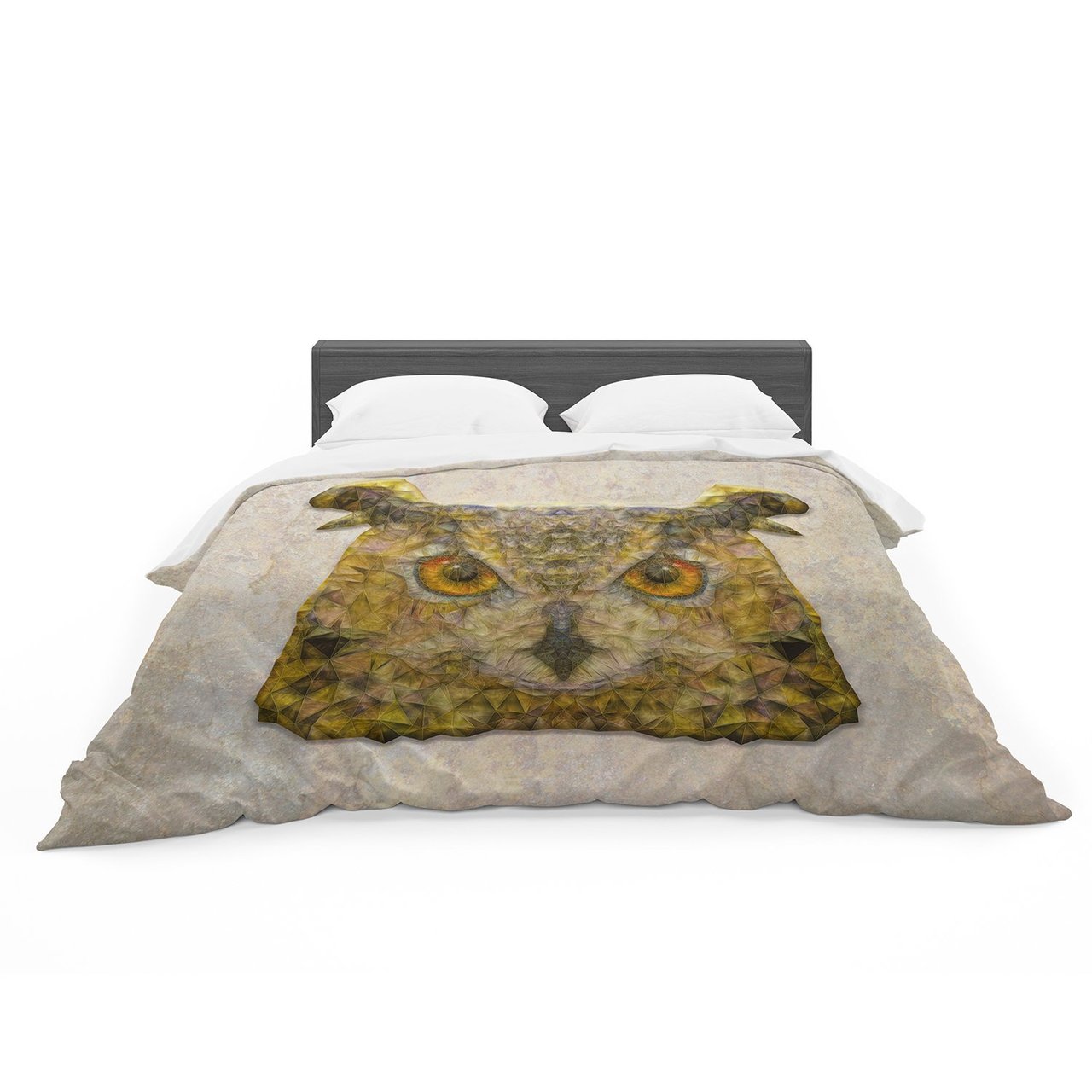 Ancello ‘Abstract Owl’ Brown Featherweight3D Customized Duvet Cover Bedding Sets