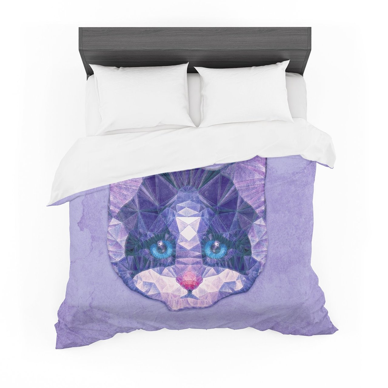 Ancello ‘Cute Kitten’ Purple Cat Featherweight3D Customized Duvet Cover Bedding Sets