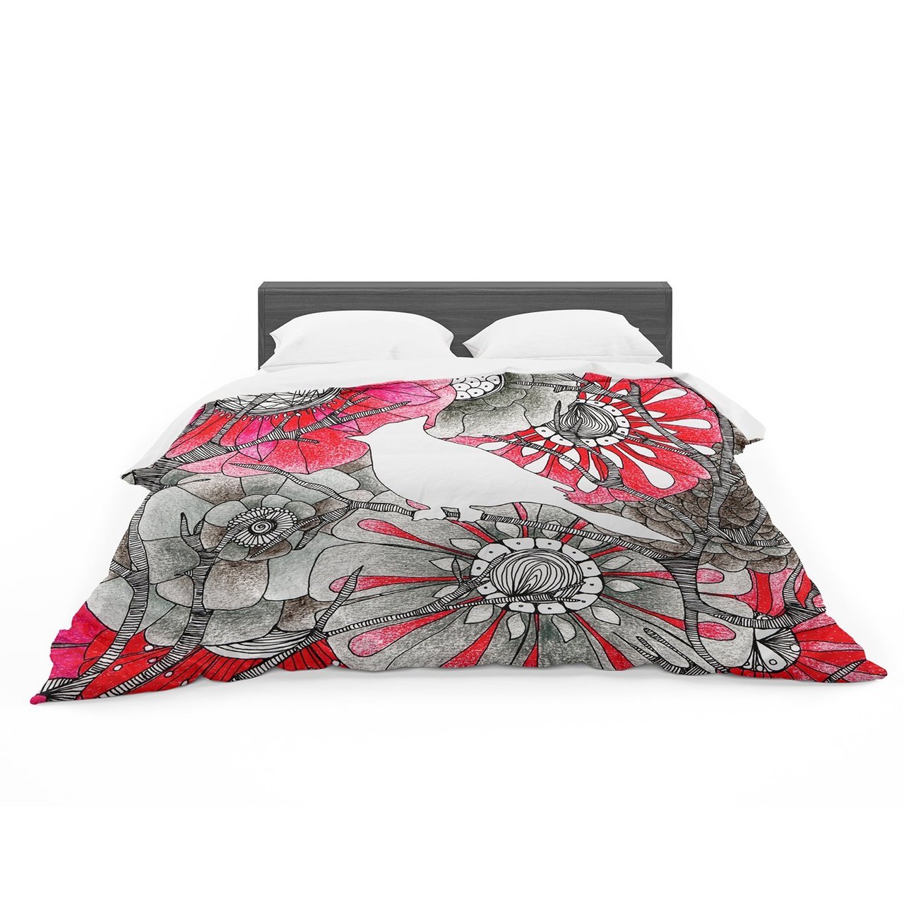 Anchobee ‘Cardinal’ Red Black Featherweight3D Customized Duvet Cover Bedding Sets