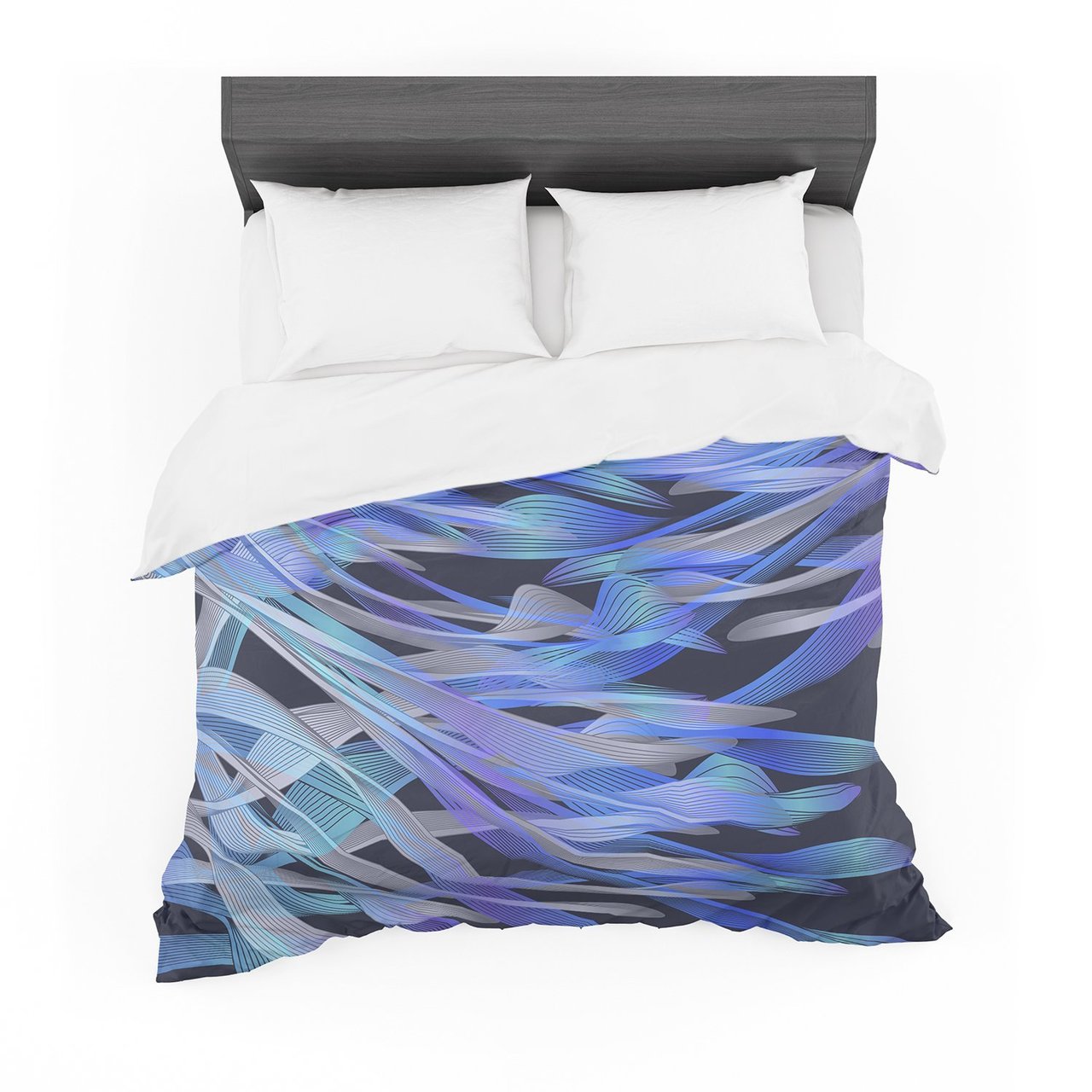 Angelo Cerantola ‘Tropical Electric Blue’ Purple Abstract Featherweight3D Customized Duvet Cover Bedding Sets
