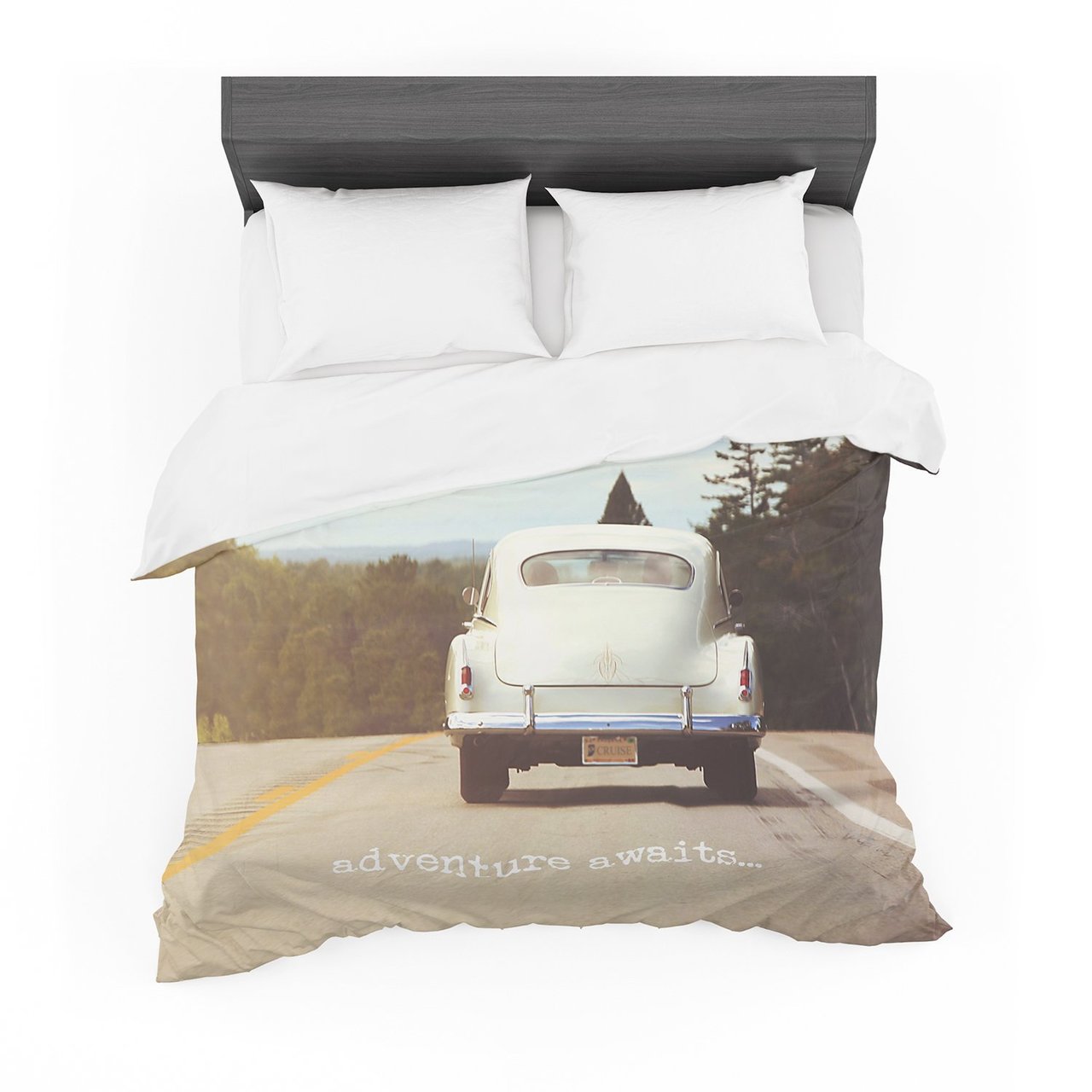 Angie Turner ‘Adventure Awaits’ Green Gray Featherweight3D Customized Duvet Cover Bedding Sets