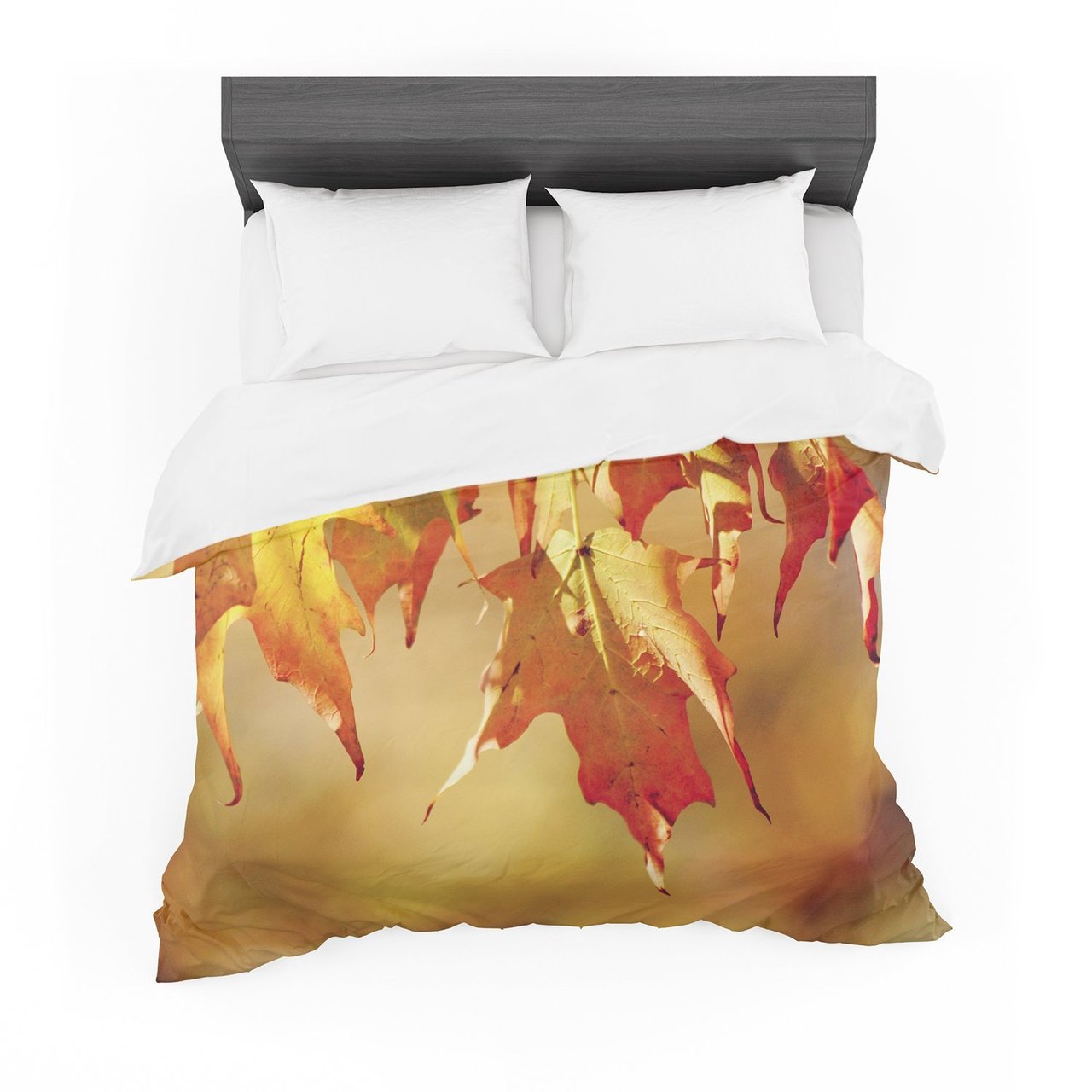 Angie Turner ‘Autumn Leaves’ Vibrant Orange Featherweight3D Customized Duvet Cover Bedding Sets