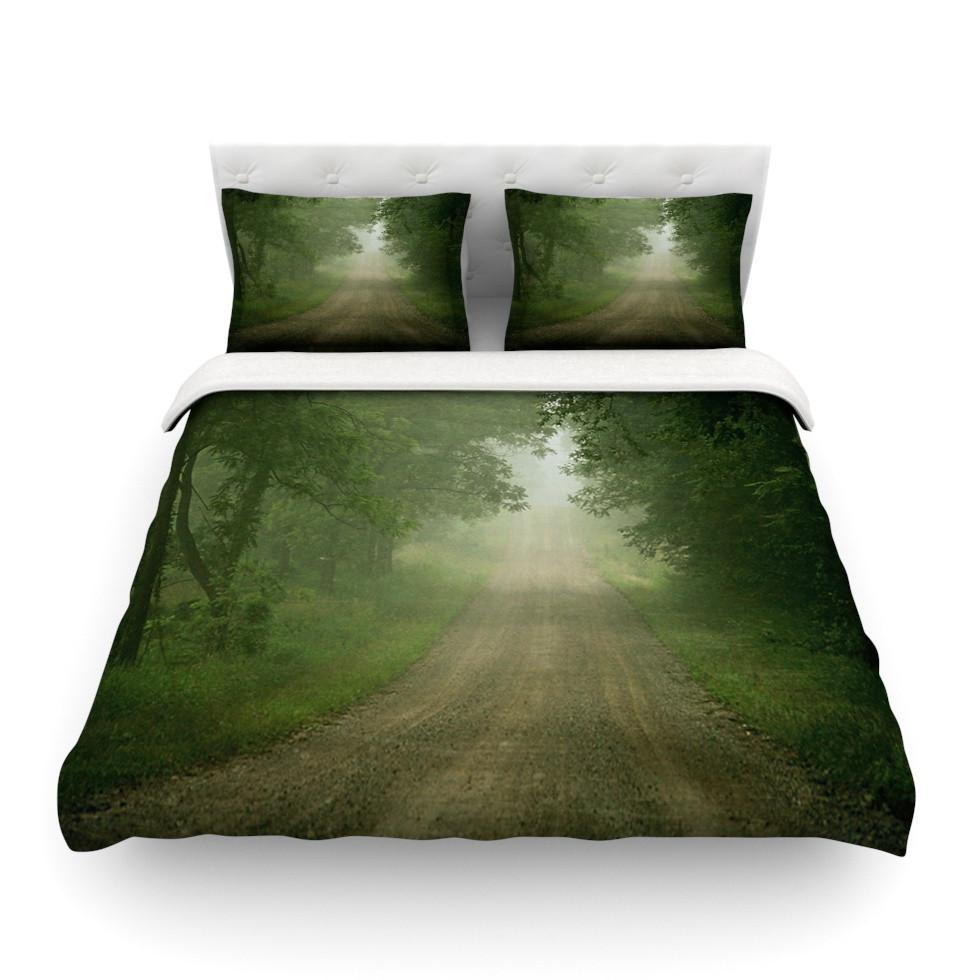 Angie Turner ‘Foggy Road’ Forest Featherweight3D Customized Duvet Cover Bedding Sets