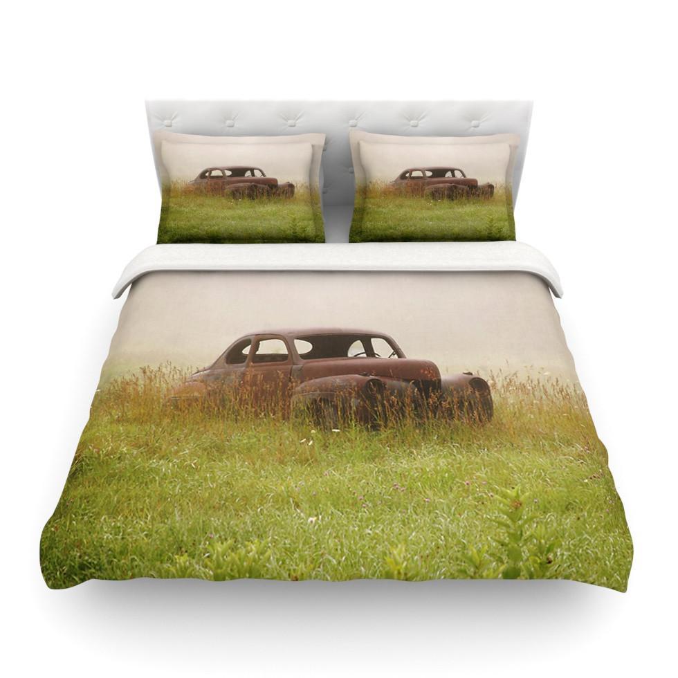 Angie Turner ‘Forgotten Car’ Grass Featherweight3D Customized Duvet Cover Bedding Sets