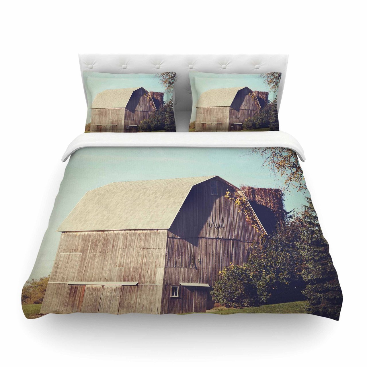 Angie Turner ‘Gray Barn’ Brown Blue Featherweight3D Customized Duvet Cover Bedding Sets