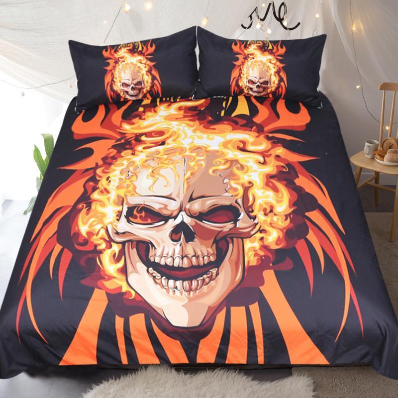 Angry Skull Bedding Set