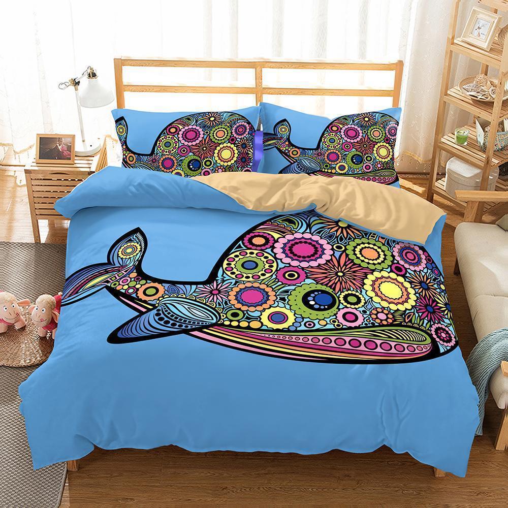 Animal Whale Printed Twinize Bedroom Pillows Queen 3d he3D Customized Duvet Cover Bedding Sets
