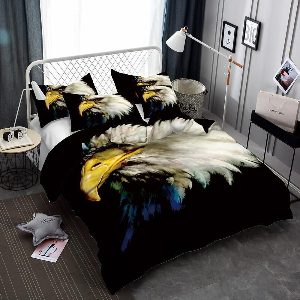Animal World Flower Eagle 3d Print Oversized Design Bed Cover3D Customized Duvet Cover Bedding Sets
