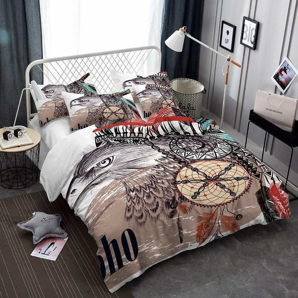 Animal World White Eagle 3d Prints Oversized Design Bed Covers3D Customized Duvet Cover Bedding Sets