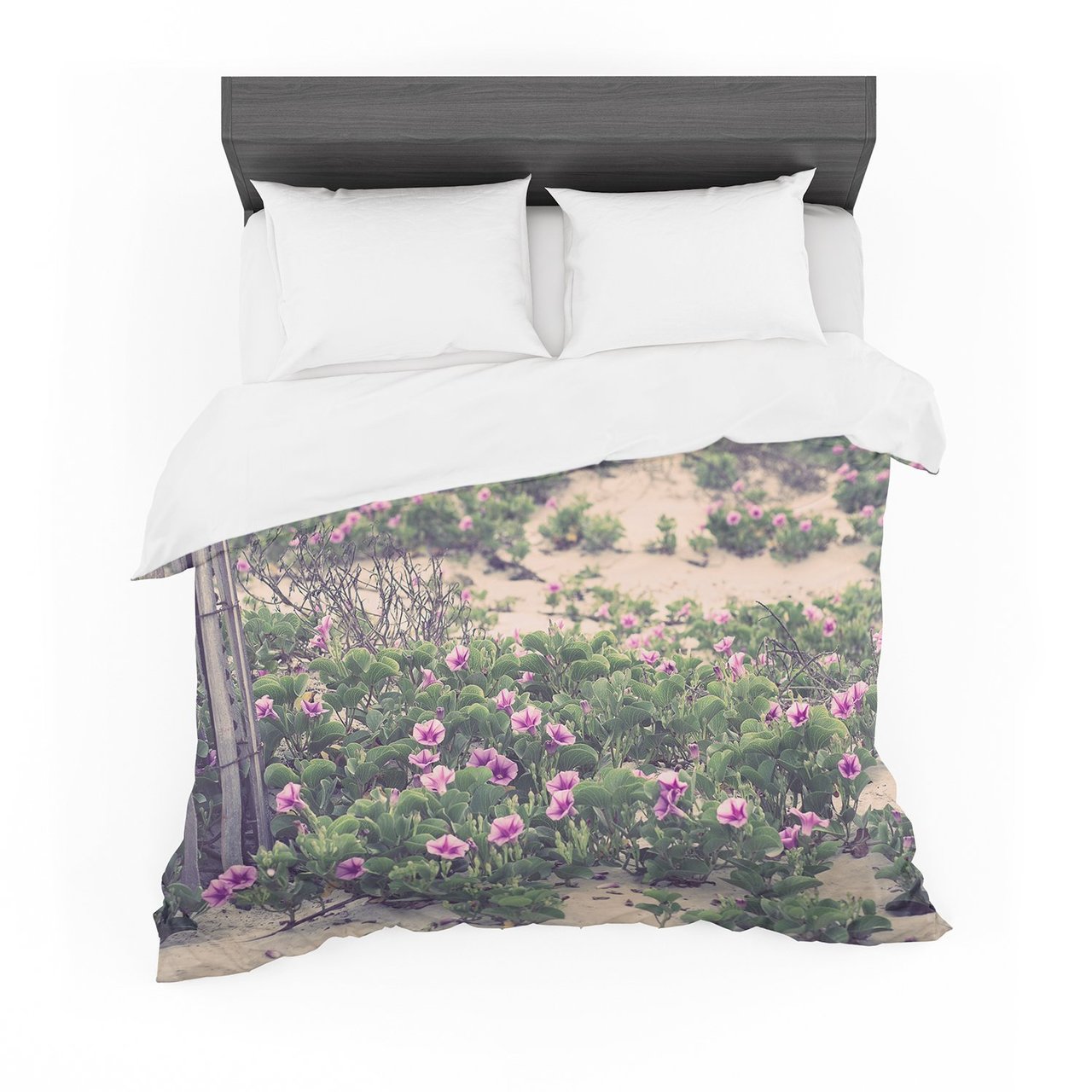 Ann Barnes ‘Morning at the Beach’ Flowers Featherweight3D Customized Duvet Cover Bedding Sets
