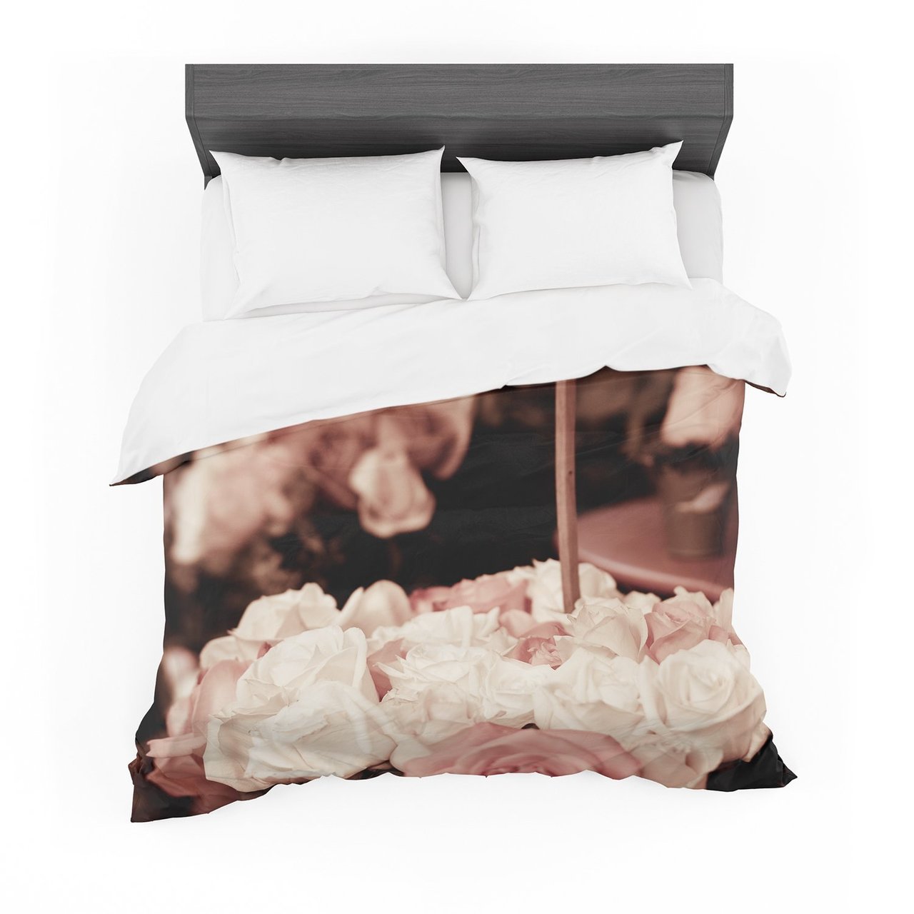 Ann Barnes ‘Paris Flower Market’ Pink Roses Featherweight3D Customized Duvet Cover Bedding Sets