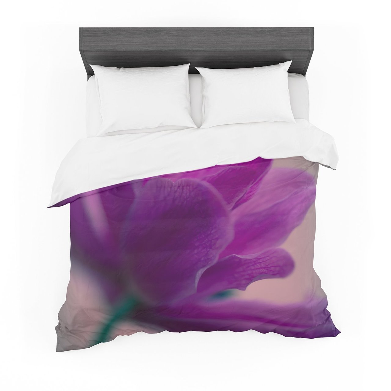 Ann Barnes ‘Standing Ovation’ Purple Flower Cotton3D Customized Duvet Cover Bedding Sets