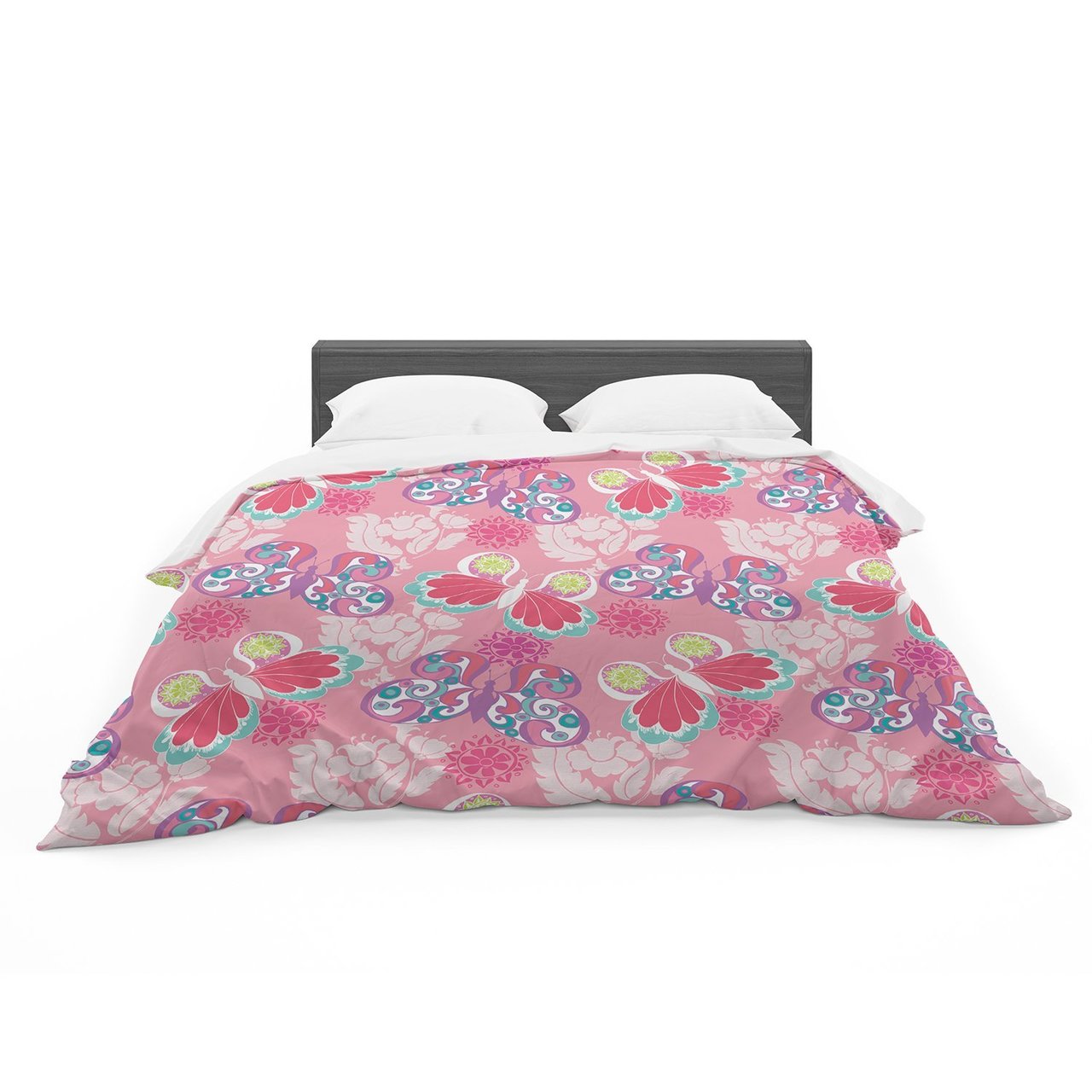 Annelineophia ‘Baroque Butterflies’ Featherweight3D Customized Duvet Cover Bedding Sets