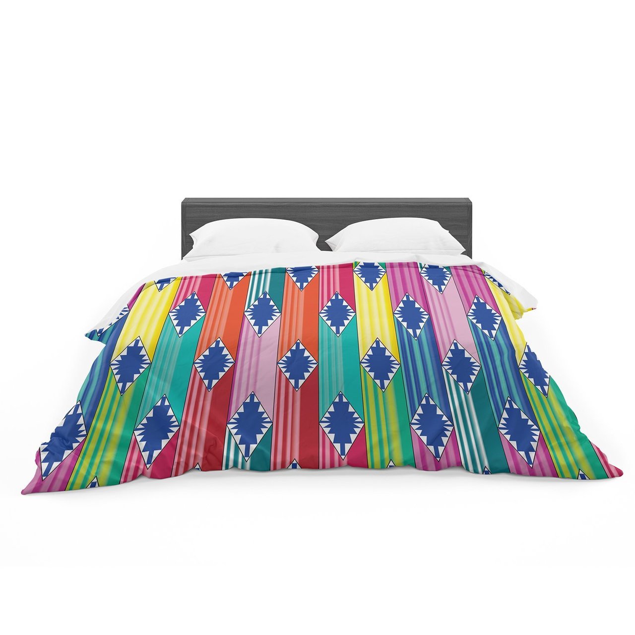 Annelineophia ‘Blanket’ Rainbow Tribal Featherweight3D Customized Duvet Cover Bedding Sets
