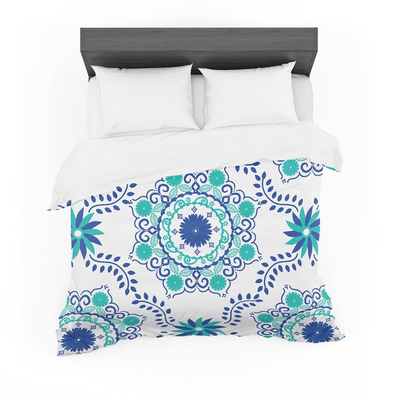 Annelineophia ‘Let’s Dance Blue’ Teal Aqua Featherweight3D Customized Duvet Cover Bedding Sets