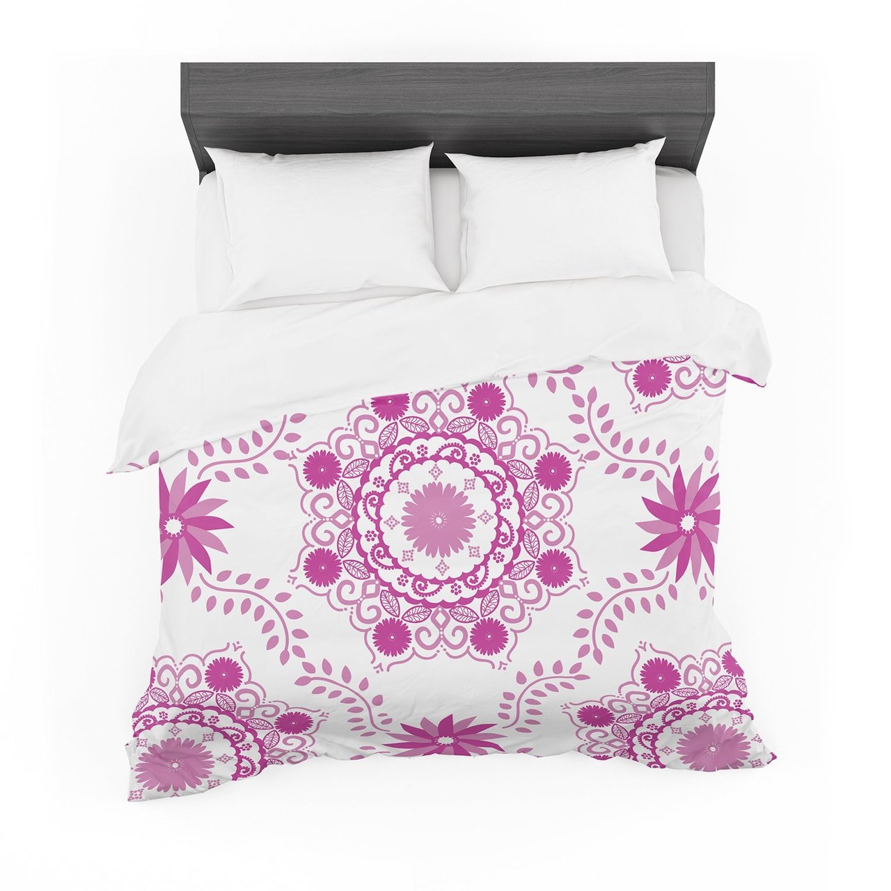 Annelineophia ‘Let’s Dance Fuschia’ Pink Floral Featherweight3D Customized Duvet Cover Bedding Sets