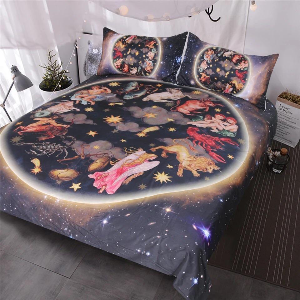 Antique Asian Celestial 3D Customized Duvet Cover Bedding Sets